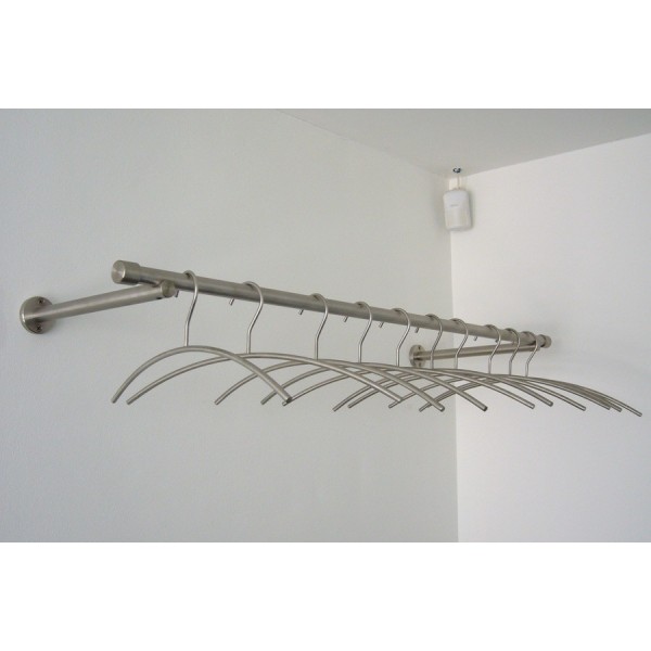 RVS kapstok voor hangers - Art.nr. 02-01-001