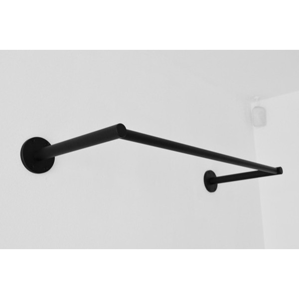 Zwarte kapstok voor hangers - Art.nr. ZW02-9000
